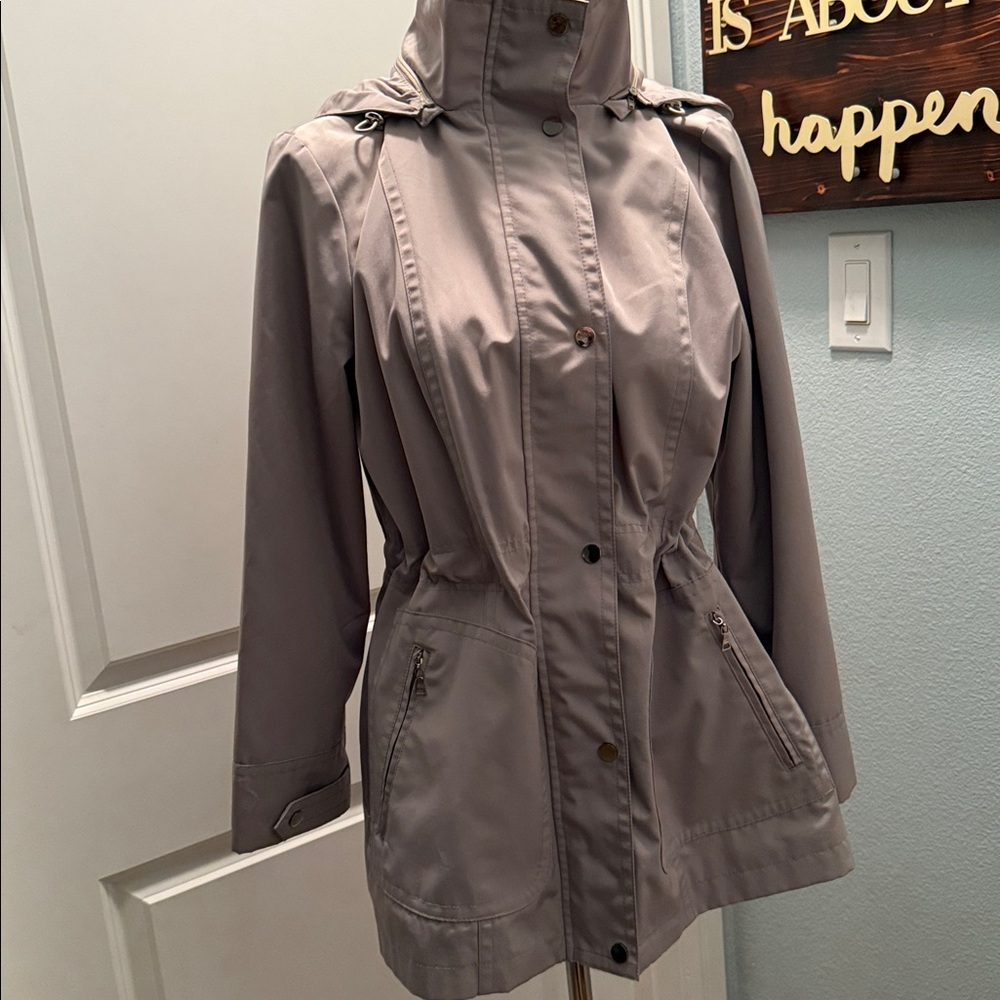 London Fog Taupe Jacket with Hood